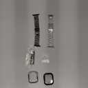 Stainless Steel Band and Case Compatible With Apple Watch Iwatch Ultra Series 11 10 9 8 7 6 5 4 3 2 1 SE 49mm 45mm 46mm 44mm 42mm 41mm 40mm 38mm,Men Women Classic Classy Metal Business (Black&Silver)