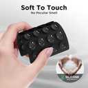 2 x 2 Pack Silicone Suction Cup Phone Case Mount Double-Sided, Hands-Free Strong Grip Holder for iPhone and Android, Sticky Phone Stand for Selfies and Videos, Black+Transparent