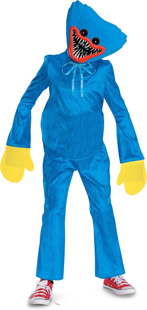 Disguise Huggy Wuggy Costume for Kids, Official Poppy Playtime Costume with Headpiece, Child Size (4-6)