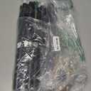 KAMANINA Black Curtain Rod 32 to 144 Inch (2.6-12 Feet), 1 Inch Heavy Duty Curtain Rods for Windows, Modern Adjustable Drapery Rods with End Cap (32"-144")