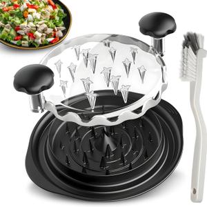 Chicken Shredder Tool Twist Large - 10'' Meat Shredder for Chicken Breast, Kitchen Gadgets Meat Grinder Machine with Brush,Strong Anti-Slip Strip,BPA Free, Suitable for Pork Beef Chicken