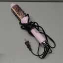 Nimmu Thermal Brush for Blowout Look, 1.5 inch Heated Round Brush, Curling Iron with 10 Temperature Control, Hot Styler Dual Voltage for Travel, Pink