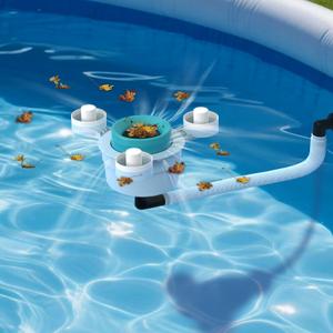 Above Ground Pool Skimmer,No Installation Required, no Adjustable Bracket Required,Comes with 10 Filter Socks, Perfect for WomenTri-Float Spin Pool Skimmer,Best NEW (Turquoise)