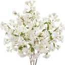 Hollyone 3 Pack Artificial Cherry Tree Branches, 41 Inches Tall Artificial Flowers for Decoration, Artificial Cherry Blossom Silk White for Home Decoration, Wedding
