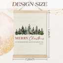 Jvpke Christian Christmas Tree Wall Decor - Bible Verse Scripture Art With Wooden Poster Hanger - Merry Christmas Decorations, 12x16 Inches