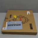 Round Red Decorative Serving Tray with Handles, 13 Versatile Ottoman Tray for Coffee Table, Entertaining, Outdoor Patio, Living Room