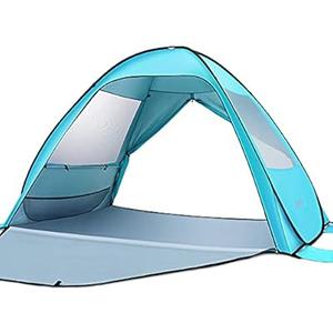 MOVTOTOP Beach Tent 【2021 Newest】, Large Pop up Beach Tent for 4 People, Anti-UV Automatic Beach Tent Sun Shelter Instant Portable, 4 Sides Ventilation Design Sun Shelter Tents, Suitable for Family