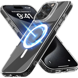 KOQQQ Compatible with iPhone 16 Pro Case, Built for MagSafe, Crystal Clear Not Yellowing, Military Grade Drop Protection, Scratch-Resistant Back, Magnetic Case for 16 Pro (2024) 3 Pack