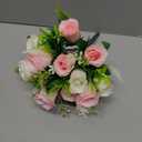 3 Pcs Artificial Cemetery Flower Saddles Cemetery Flowers for Grave Memorial Grave Flowers with Vases for Cemetery Decoration (Pink)