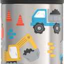 THERMOS FUNTAINER Water Bottle with Straw - 12 Ounce, Construction Site - Kids Stainless Steel Vacuum Insulated Water Bottle with Lid