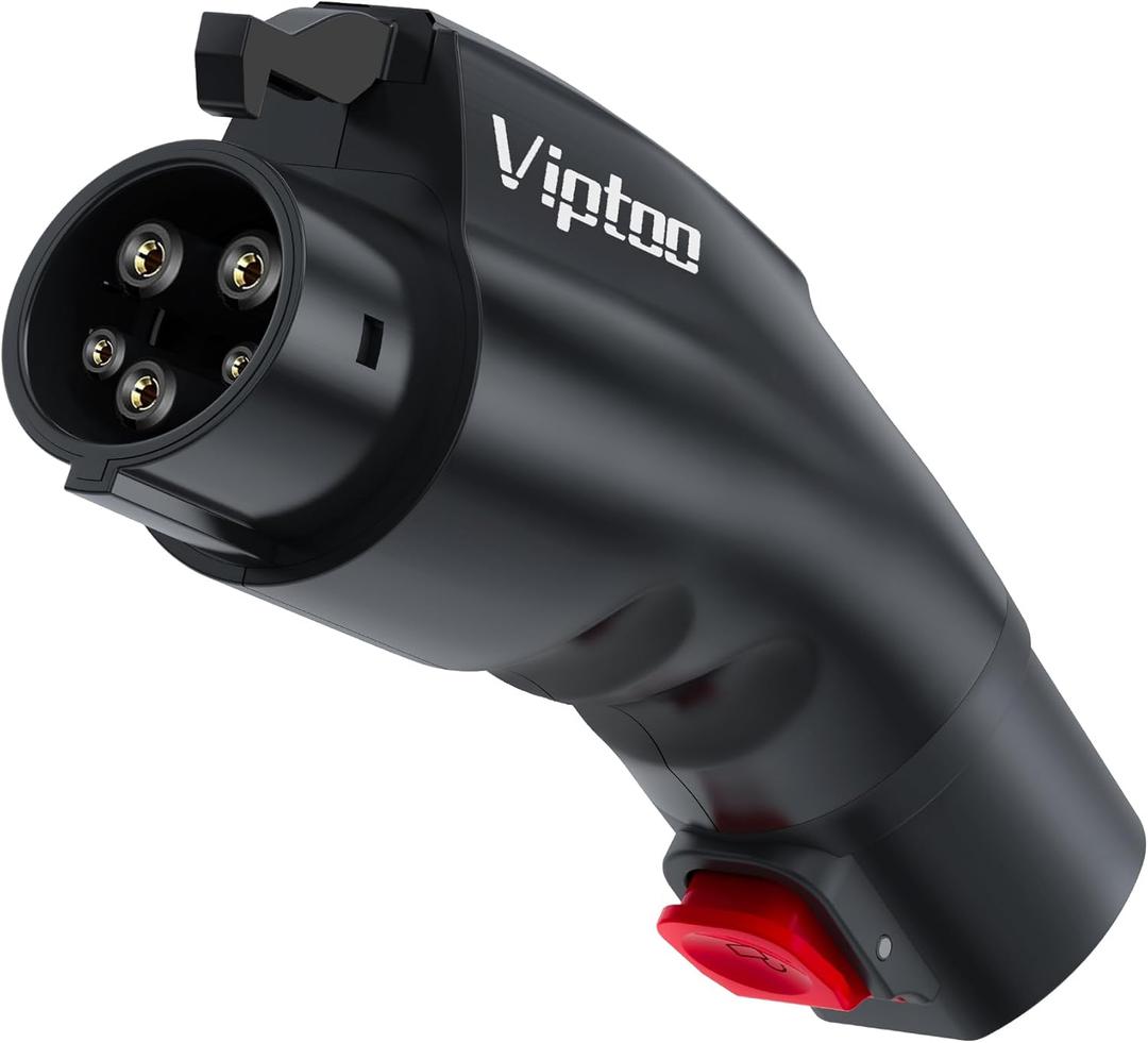 Adapter for Tesla to J1772 EV Charger [Only to J1772], Converter Up to 60Amp 250V AC with Press-Safety-Lock, Compatible with Tesla High-Powered Connectors, Destination/Mobile Chargers,Black (No Screen)