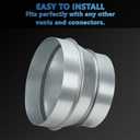 A-KARCK Air Duct Reducer 7" to 6", Round Duct Adapter Galvanized Steel for Inline Ventilation System, Connect Pipe with Duct Fan or Dryer Vent