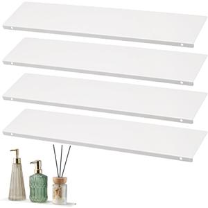 Leinuosen 4 Pcs Medicine Cabinet Shelves Replacement 13 Inch Bathroom Cabinet Shelf Medicine Shelves Suitable for Bathroom Living Room Kitchen Wall Mounted and Hanging (Steel)