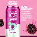 Sparkling Ice Caffeine Black Raspberry Sparkling Water with Caffeine, Zero Sugar, with Antioxidants and Vitamins,16 fl oz Cans (Pack Of 12) (EXP 04/11/27)