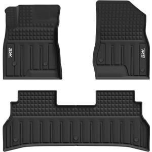 3W Floor Mats for Chevrolet Trax & Buick Envista 2024 2025 2026, TPE All Weather Custom for Trax 1st and 2nd Row, Car Liners Accessories, Black