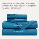Bedsure Queen Sheet Set - 4 Pieces Soft Queen Size Sheets - Breathable & Cooling - Hotel Luxury - Easy Care Polyester Microfiber Bedding for Women, Men, Teal Blue