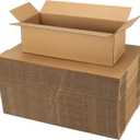 CRUGLA 40 Packs 12x4x4 Shipping Boxes for Small Business, Corrugated Cardboard Boxes Bulk for Shipping Packing Mailing