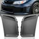 Front Bumper Side Bezel Cover Compatible with Subaru Impreza WRX Sti 2014 2013 2012 2011 2010 2009 2008 Carbon Fiber Printing Air Vents Cover, A Pair (Carbon Fiber Style)