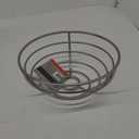 Spectrum Diversified Euro Fruit Bowl & Produce Basket Modern Countertop Food Storage for Fruits & Vegetables, Sleek Design with Sturdy Steel Construction,Silver