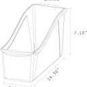 Storex Large Book Bin, 14.3 x 5.3 x 7", Mauve, Case of 6 (71192U06C)