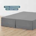 Bare Home Queen Bed Skirt - 15-Inch Tailored Drop Easy Fit - Bed Skirt for Beds - Center & Corner Pleats (Queen, Grey)