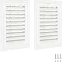 2pcs 12" x 18" Premium Aluminum Gable Vents with Screen, Paintable Design -Ideal for Attic and Shed Ventilation, Vent Opening 10"x16" (White 12" x 18"-2 Pack)