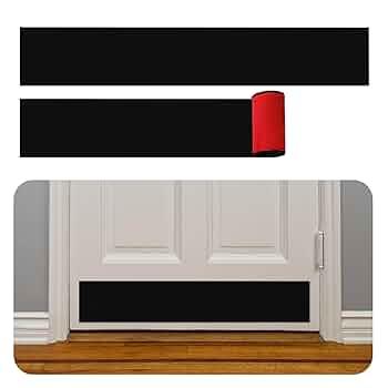 Self Adhesive Door Kick Plate 28 inches Acrylic Peel and Stick On Decorative Plates Pets Scratches Protector for Doors, 1/10 inch Thickness 8"x 28" Black