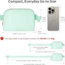 Cross Body Fanny Pack for Women,Fashion Waist Packs Crossbody Bags,Belt Bag with Adjustable Strap - Light Green