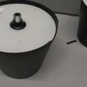 uuffoo 2 Pack Rechargeable Table Lamp Cordless Battery Operated Lamps Shower Lamp Bathroom Lamp with 3 Colors Stepless Dimming, Desk Lamp for Restaurant, Patio, Bedroom, Bar (Black)