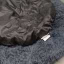 Donut Dog Bed - Premium Comfort for Anxiety Relief - Fluffy & Calming Design with Ultra-Plush Support | Cozy Round Dog Bed with Super Soft Circle Style (Size M Dark Grey)