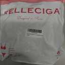 RELLECIGA Women's V Neck Bikini Set Mesh High Waisted Tummy Control Bathing Suit 2 Piece Swimsuit (S)