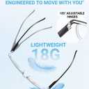 LUFF 4Pcs Anti-Blue-ray Reading Glasses Portable Ultra-Light Readers(2.5X)