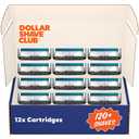 Dollar Shave Club | 6 Blade Razor Refills (12 Pack) | 6 Stainless Steel Blades for a Close & Comfortable Shave