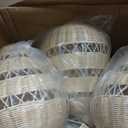 3 x 
Beige Rattan Weaving Chandelier,Hand Wicker Pendant Lamp,Creative Hot Air Balloon Weaving Chandelier Hanging Lamp E27 Rattan Boho Basket Pendant Light Made in China