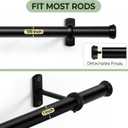 Finials for Curtain Rods 1 Inch or 7/8 Inch, Drapery Rod Ends 1 Pack, Black Replacement End Caps Only with M6 Standard Screws