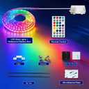 Battery Powered RGB+IC Dream Color Chasing Golf Cart Canopy Roof Lights with Remote, 16.4FT IP68 Waterproof Addressable Golf Cart Light for EZGO Yamaha Club Car, ATV, Truck, Boat, RV, Easy Install