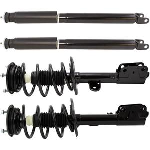 TRQ Front and Rear Complete Strut Assembly & Shock Absorber Kit Complete Strut & Coil Spring Assembly Compatible with 2013-2019 Ford Explorer Police Interceptor Utility
