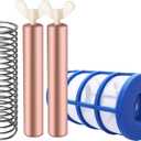 6 Pcs Copper Anode Replacement Kit Solar Pool Replacement Copper Anode,4.13 x 0.71 Inch Threaded M6,Includes Copper Anode, Threaded Basket,Spring,Wing Screw
