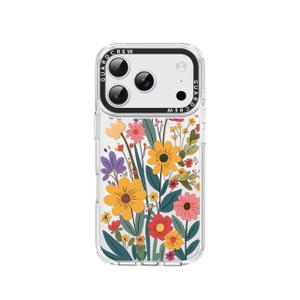 GuardCrew for iPhone 17 Pro Max Case, [Floral Whimsy] Cool Aesthetic Pattern for Women, [11FT Military-Grade Drop Tested] Slim Crystal Clear Shockproof TPU Bumper Phone Cover, 6.9"