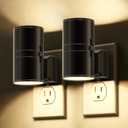 L LOHAS LED Night Light, Automatic Night Lights Plug into Wall, 2 Pack Nightlights with Light Sensor, 3000K Soft White 0-100LM Dimmable Modern Nightlight for Kids Bedroom Hallway