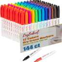 Dry Erase Markers Bulk, Pack of 144 with 12 Assorted Colors, Chisel Tip White Board Markers Dry Erase Pens Whiteboard Markers Perfect for Home, Office Supplies