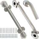 2 Pack Grab Bars for Bathroom, 24 Inch Chrome Stainless Steel Shower Grab Bar, 304 Stainless Steel Safety Grab Bar for Bathtubs and Showers, 500lbs Support Shower Bar for Seniors for Gifts