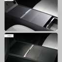 TPARTS Real Matte Carbon Fiber Center Console Cover for Tesla Model Y Juniper(2025-2026)/Model 3 Highland(2024-2026) Center Console Interior Cover Wrap Kit Protector Accessories (Premium/Performance)