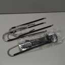 Pants Hangers Space Saving - 2 Pack Closet Organizer and Storage Jean Hangers, Stainless Steel Anti-Slip Clothes Hanger Scarf Holder for Pants Jeans Leggings Trousers Pant Rack, Black