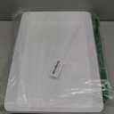 Lifewit Plastic Serving Tray for Party, 4 Pcs White Trays for Serving Food, Reusable Platters for Buffet, Fruit, Cookie, Charcuterie, Appetizer, Snack, Rectangle, New Year Party Supplies, BPA Free