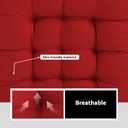 ELFJOY Rocking Chair Cushion Kitchen Chair Cushions with Seat Back Cushion Smooth and Comfortable Chair Pads with Ties 17x17 inch + 17x21 inch, Red