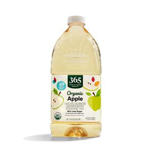 365 by Whole Foods Market, Organic Reduced-Sugar Apple Juice, 64 Fl Oz, BBD 03/03/2026