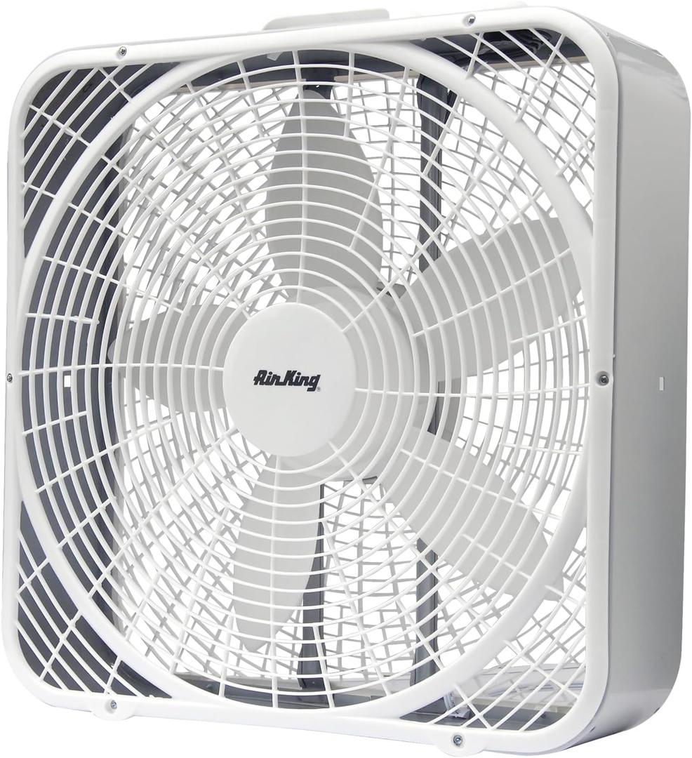 Air King 9723 20-Inch 3-Speed Box Fan , White, 22.5 In. High