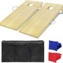 Cornhole Board Set, 4 ft x 2 ft Regulation Size Corn Hole Game Set for Adults with 8 Corn Hole Toss Bags and Carrying Case