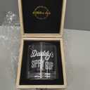 LIGHTEN LIFE Daddy's Sippy Cup Whiskey Glass 12 oz,Unique Dad Gift in Valued Wooden Box,Funny Gag Gift for New Dad,Father,Husband from Kids Wife for Father's Day,Birthday,Christmas